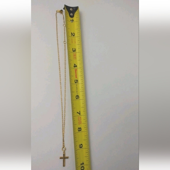 Stamped 14K GF 1/20 Necklace w/Cross Pendant Religious Jesus - Picture 6 of 6